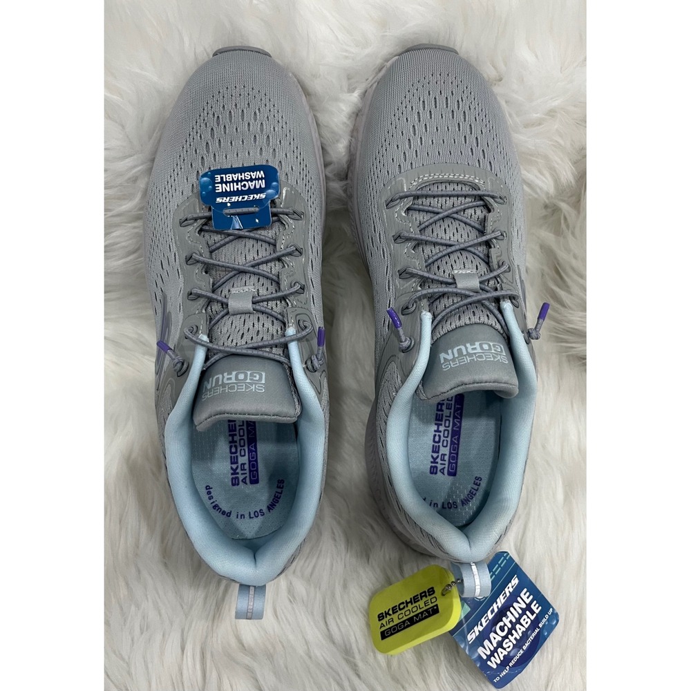 Skechers GO RUN Air-Cooled Goga Mat Women's Size 7.5 Gray Sneakers New in Box